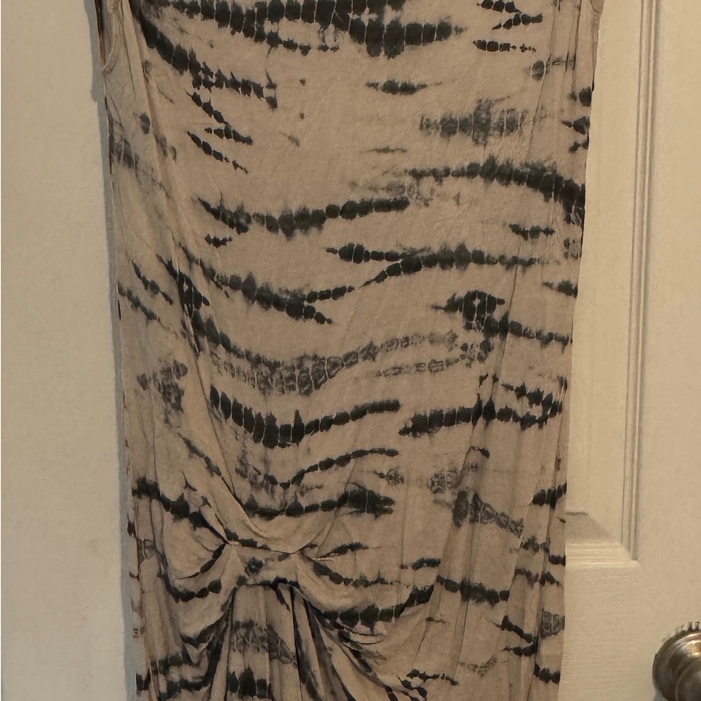 All Saints Gray Tie-Dye Top